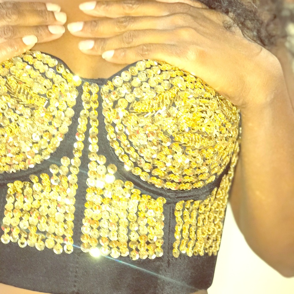 Bling Gold Bustier